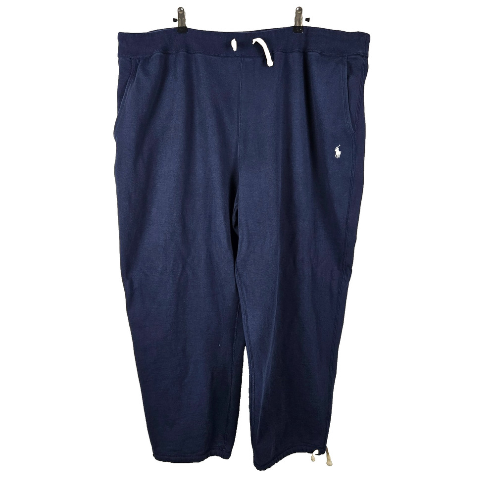 Polo Ralph Lauren Men’s 4XB Blue Fleece Sweatpants Drawstring Joggers Pony